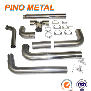 Kit de sistema de tubo de escape Universal, Kit de turbocompresor negro de 5 pulgadas, doble humo, Diesel - Product Image 2