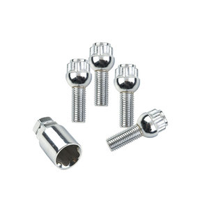 Wheelsky Factory Supply 4+2 Set M12 Steel Open-end Nut Locks Wheel Lug Nuts for Car Wheel Rims - Product Image 5