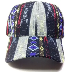 6 패널 아즈텍 부족 도매 아빠 모자, 멋진 야구 모자, 다채로운 야구 모자