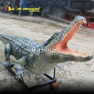 MY DINO XJ230ตกแต่งสวน Animatronic รูปปั้นจระเข้สัตว์