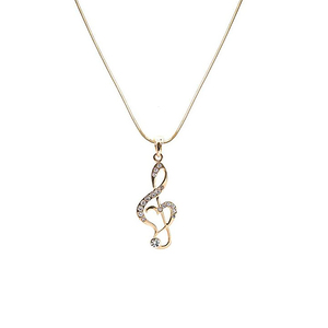 Sanlan — collier Musical élégant en argent pour femmes, symbole Musical, triple claquette, musique, Note G, N1102611 - Product Image 2