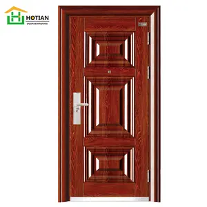 Professional Fireproof Main Iron Gate Design Door Superior Single Steel Door Quality For Apartment