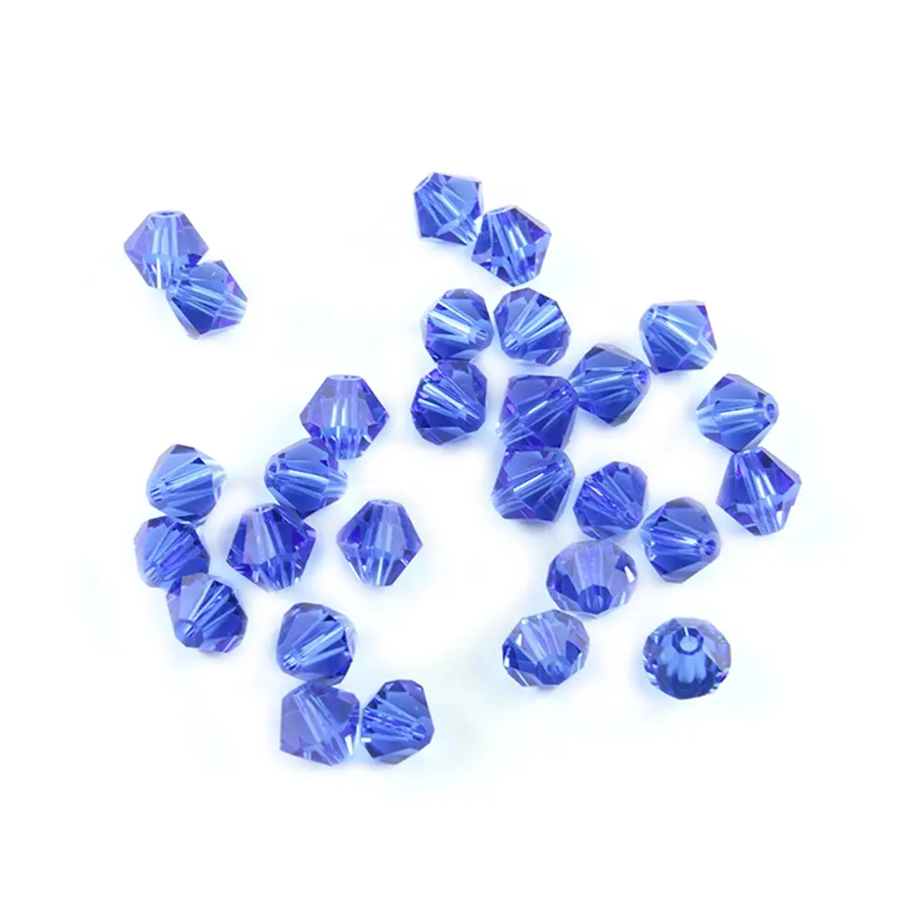 Nouveau 8mm 1440 pièces/sac Saphir Couleur Cristal Bicone Perles pour Faire Ornement et Accessoires