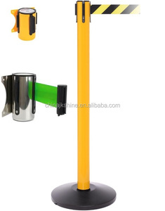 GEERDENG vendita calda giallo verniciato portatile retrattile cintura coda barriera 2 metri di controllo della folla nastro Stand dissuasori per il Canada - Product Image 1