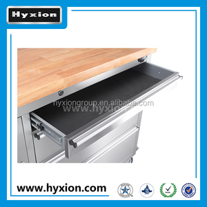 72 "thép không gỉ 15 ngăn kéo cán toolboxes công cụ ngực làm việc băng ghế dự bị bằng gỗ hàng đầu - Product Image 4