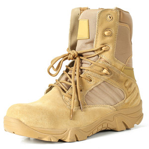 Bottes d'hiver de randonnée professionnelles, entraînement tactique, conduite de moto, tissu en maille EVA <span class=keywords><strong>noir</strong></span> désert avec fonction imperméable en caoutchouc - Product Image 2