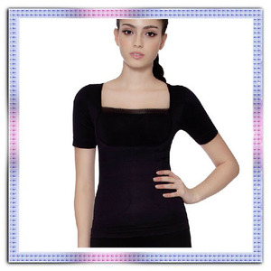 sexy de la moda de las señoras de nylon sin costuras de color rosa de punto patrón camisetas de tirantes - Product Image 1