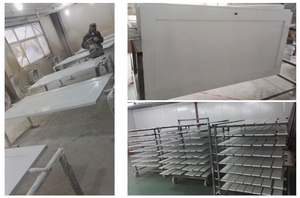 Wholeset Bianco Prima Mano <span class=keywords><strong>Specchio</strong></span> Porte <span class=keywords><strong>Con</strong></span> Scorrevole Barn Door Hardware per la Struttura Hotel porta hardware - Product Image 6