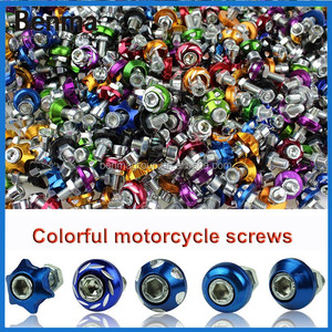 Vis de décoration de plaque d'immatriculation de <span class=keywords><strong>moto</strong></span> colorées CNC de haute qualité modifier les pièces - Product Image 5