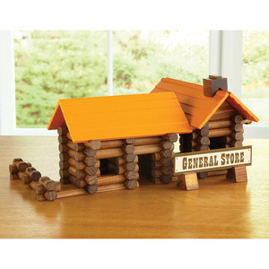 Wooden building log cabin Lincoln house creative building blocks