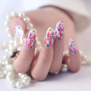16 stks Real Nagellak Wraps Stickers Patch Folies Art Decals Lijm Easy Apply