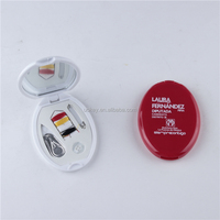 Kit de couture portable en plastique personnalisé avec logo, miroir et accessoires pour tricot et couture, idéal pour la maison et les hôtels (vente en gros)