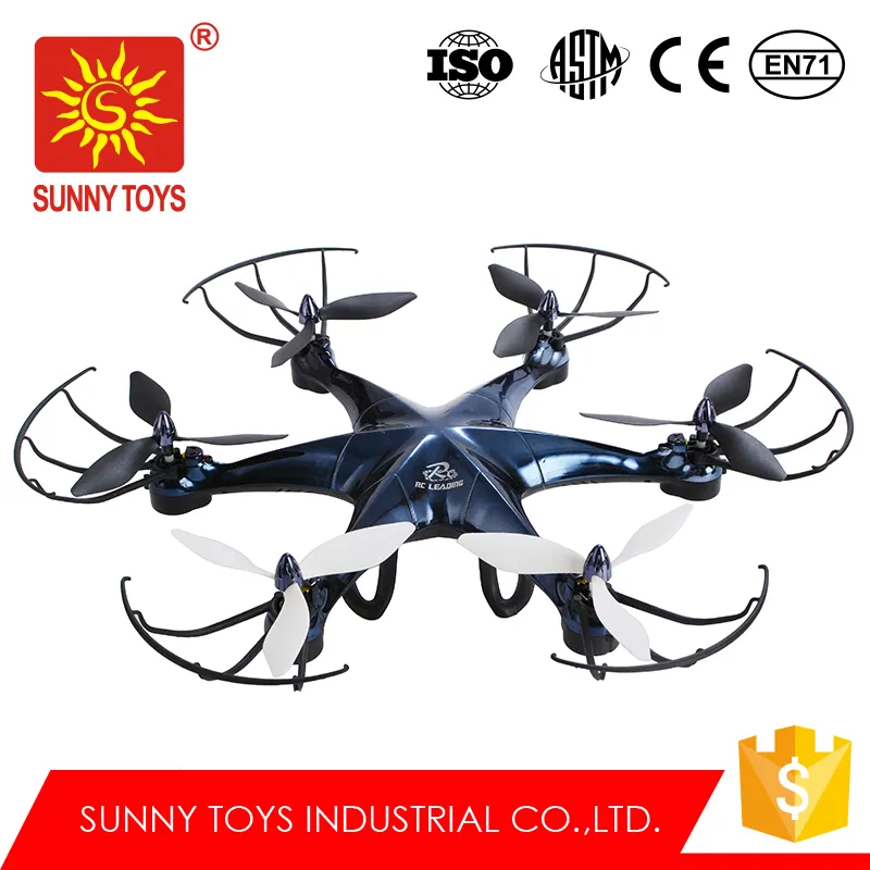 2017 di vendita caldo per bambini giocattoli 6 assi aircraft quadcopter drone fotocamera con la luce