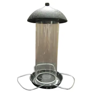 Best Choice Hard Thick Plastic Tube Small bird Peanut Feeder for Woodpeckers, Cardinals