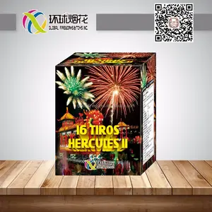 GFCC3016-A 16 NÉOPHYTES HERCULE II ARTS & CRAFTS 1.4G BONHEUR BATERIA FEUX D'ARTIFICE UN0336 MALAISIE KUKING SARAWARK NOUVEL AN CHINOIS