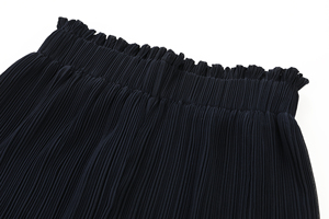<span class=keywords><strong>Pantaloni</strong></span> Eleganti Casual a Vita Alta e Gamba Larga per Donne, Antirughe, Tinta Unita, Vita Elastica, Tessuto Leggero, <span class=keywords><strong>Pantaloni</strong></span> Dritti Drappeggiati - Product Image 3