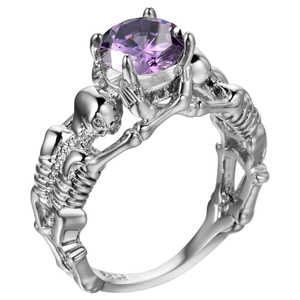 Hainon Latest <strong>Black</strong> <strong>Ring</strong> Zircon Skull Head Shape for Gift Unisex Jewelry Diamond Engagement <strong>Ring</strong> Wholesale - Product Image 2