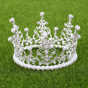 Rifornimenti del partito Nuovo di perle di cristallo di compleanno corona per le ragazze del bambino della <span class=keywords><strong>fascia</strong></span> delle ragazze della principessa crown <span class=keywords><strong>fascia</strong></span> - Product Image 5