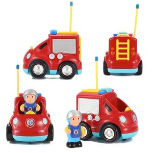 My First RC Cartoon Fire Truck Vehicle-Juguete <span class=keywords><strong>de</strong></span> control remoto <span class=keywords><strong>de</strong></span> 2 canales con música, luces y sonidos para bebés, niños pequeños - Product Image 5