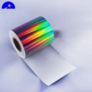 Custom Rainbow sticker Holographic Film,Free Sample Security Holographic PVC Sticker Paper for Printing