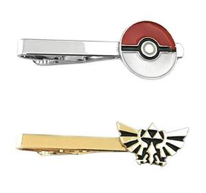 Ensemble de boutons de manchette et de pince à cravate personnalisés, barre de cravate, <span class=keywords><strong>Pokémon</strong></span> <span class=keywords><strong>Pikachu</strong></span> - Product Image 1