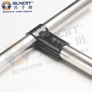 High quality stainless steel pipe fitting used for lifting rack work bench hand trolley assemble