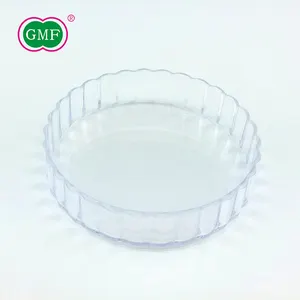 GMF hot sale clear small round shape plastic soy sauce dish for different use