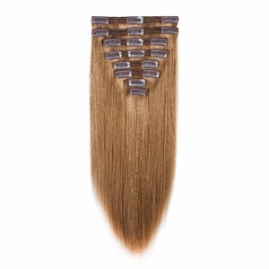 Shopping Online consegna il giorno successivo brasiliani del virgin dei capelli di colore nero doppio di trama clip in estensioni dei capelli testa completa - Product Image 4