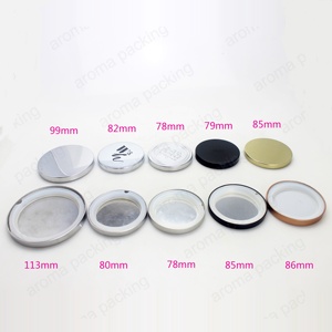Couvercle en métal argent <span class=keywords><strong>noir</strong></span>, 12 pièces, pour pot, bougeoir, tasse en verre - Product Image 5