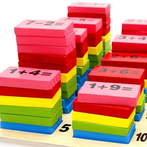 Montessori loại trẻ em món quà giáng sinh Toán Học đồ chơi Học Tập Dominos Khối - Product Image 2