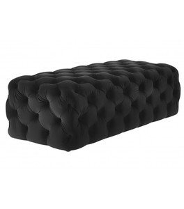 <strong>Chesterfield</strong> Velvet Fabric Modern Light Luxury Coffee Ottoman Bench Stool With Tufted Living Room Seat - Product Image 6