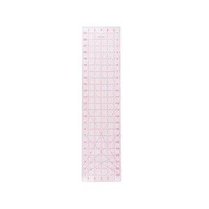 Colors Acrylic Ruler, Rectangle Acrylic Red Line Ruler, 6x24 Inches Transparent Ruler