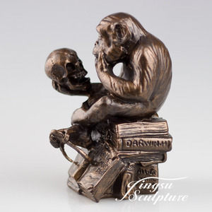 Sculpture d'animal en laiton singe, taille personnalisable - Product Image 6
