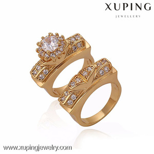 13343-Xuping الأزياء القديمة نمط مجموعة الذهب الدائري للزوجين - Product Image 2