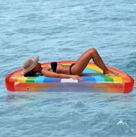 Matelas à air gonflable pour piscine, en plastique, arc-en-ciel, équipement de jeu dans l'eau, pour adultes, pour fête, vacances, été, nouveau design,