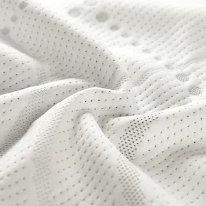 100 Polyester White Knitted Jacquard Mattress Ticking Fabric For Pillow And Mattress Covers