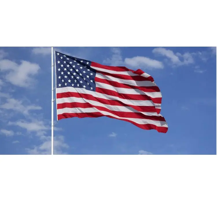 OEM Polyester Silk Screen Printing 3*5FT US Lighted American Flag
