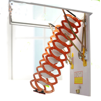 Escalier pliant moderne en alliage de magnésium et de titane orange sur mesure Échelle de grenier pour toit Échelle de ménage