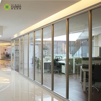 Aluminium Modular Fabric Soundproof Office Partition Wall with Tempered Glass Modern Design for School & Commercial Use