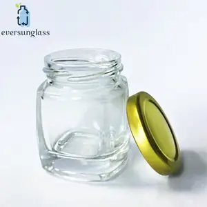 Ningbo hotel supplier 100ml glass jar round for jam honey with lid