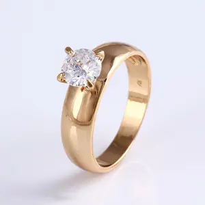11799 promosyon büyük elmas özel yüzük, 18k altın rengi altın nişan yüzüğü
