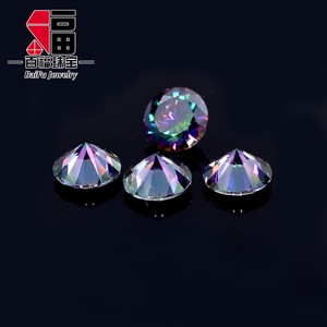 Nuovo prodotto Caldo di vendita CZ della pietra preziosa <span class=keywords><strong>mystic</strong></span> arcobaleno colorato placcatura lab creato rotonda zircone cubico per monili - Product Image 4