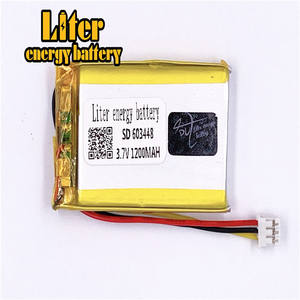 Spina 2.0-<span class=keywords><strong>3</strong></span> P <span class=keywords><strong>3</strong></span>.7 V 603448 mah 1200 Ricaricabile lipo batteria ai polimeri di ioni di li solare batteria al litio con PCM - Product Image 3