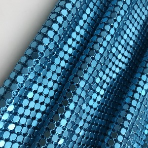 De la forma plana de metal azul lentejuelas de tela de aluminio de tejidos para prendas de vestir, bolso - Product Image 3