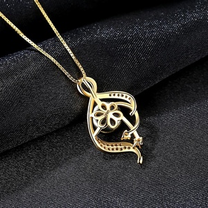 CZCITY 2026 Music Not Design Jewelry <strong>Necklace</strong> Paved CZ Crystal 925 Sterling Silver <strong>Black</strong> <strong>Pearl</strong> <strong>Necklace</strong> - Product Image 6