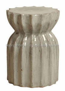 Tabouret rond en céramique hexagonal fait à la main, décoration de jardin, nouveauté - Product Image 1