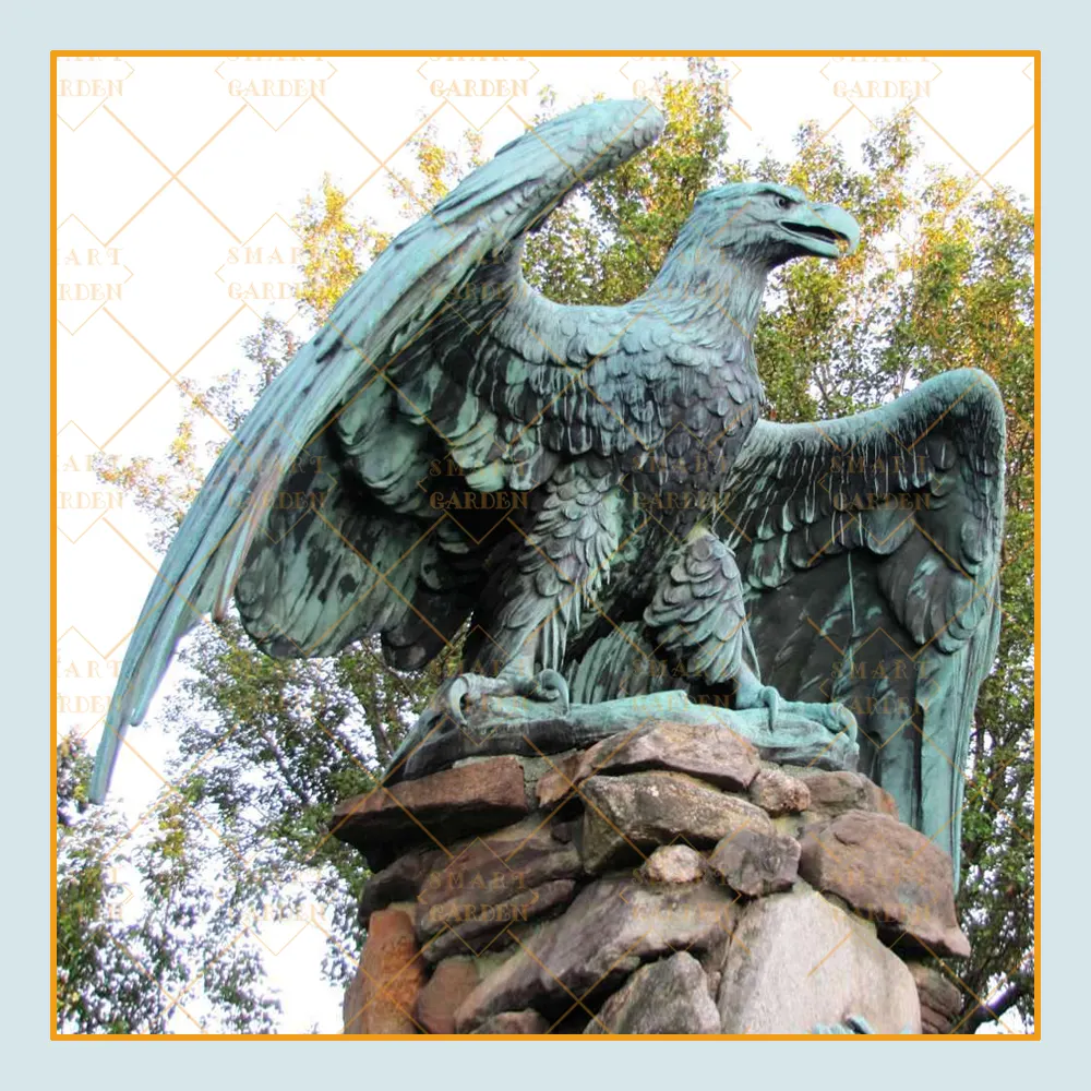 Verloren wax casting brons dier standbeeld metalen eagle sculptuur voor koop