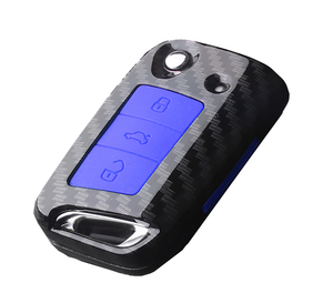Auto Stile ABS in Fibra di carbonio Per VW Golf 7 MK7 Polo <span class=keywords><strong>Seat</strong></span> <span class=keywords><strong>Leon</strong></span> Skoda Octavia Pieghevole A Distanza di Copertura Fob Chiavi della Copertura Della protezione - Product Image 1