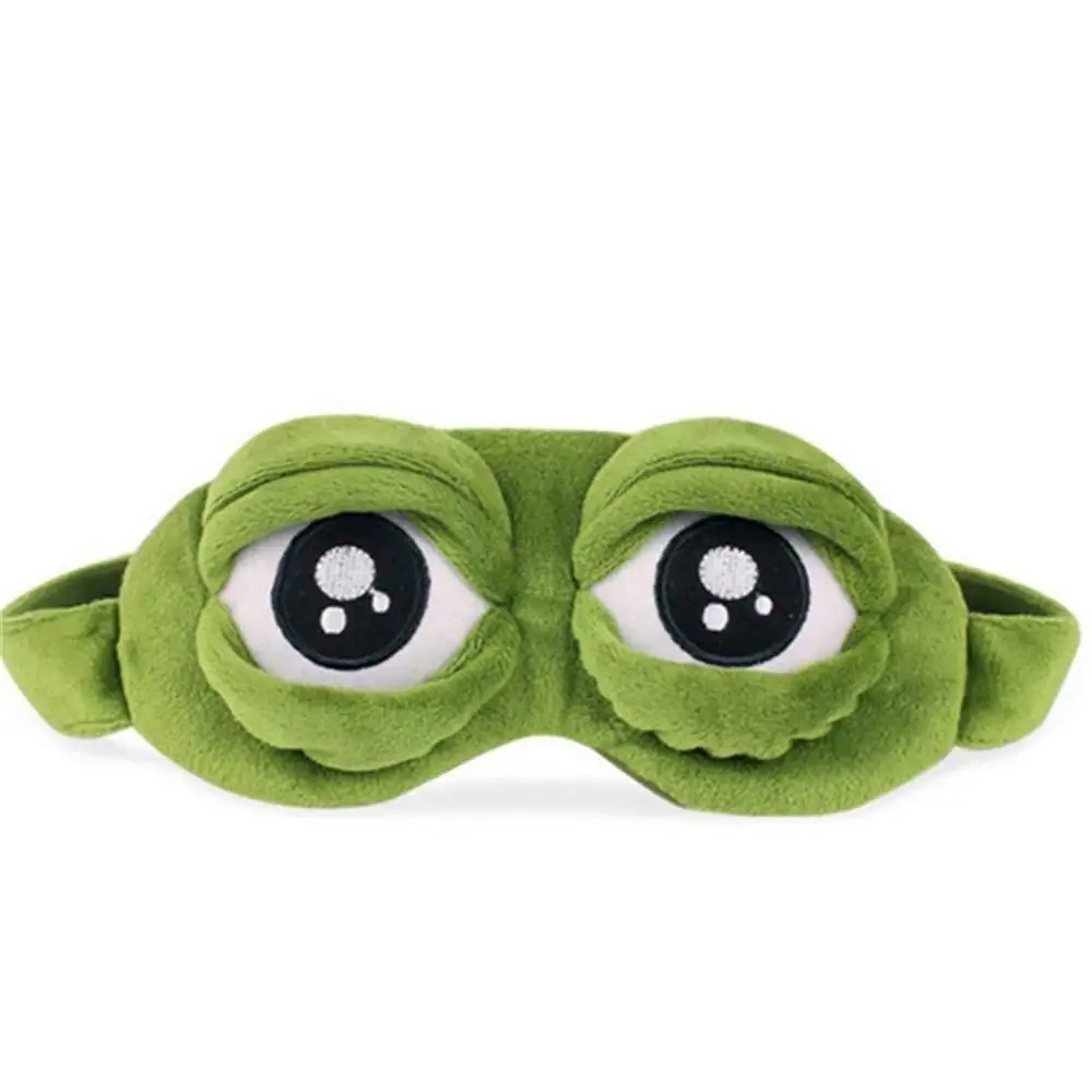 Creative Funny Cartoon 3D Animal Sad Frog Eye Mask