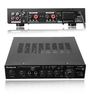 Miễn Phí Vận Chuyển AV-299BT 200W HIFI BT Stereo Khuếch Đại Công Suất Điều Khiển Từ Xa USB FM Mic Đầu Vào Đối Với Xe Home